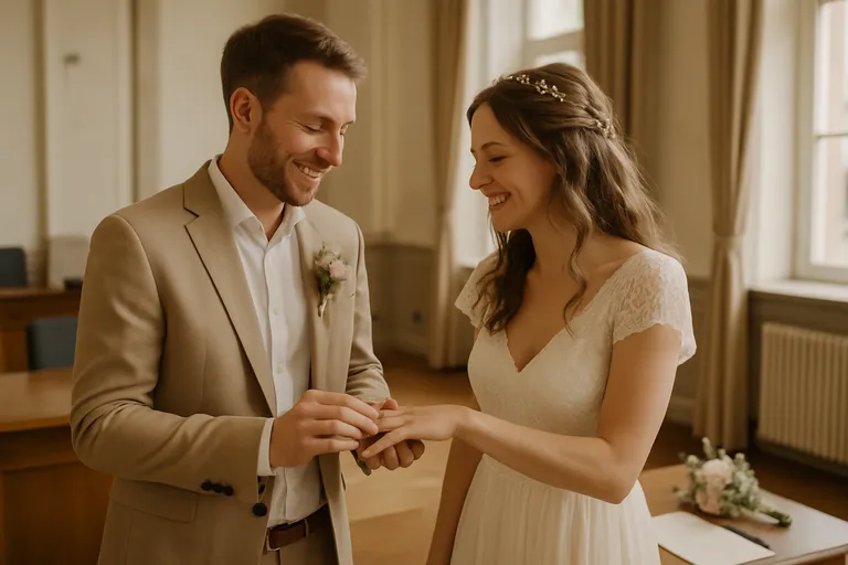 Romantiek en eenvoud in het gemeentehuis: trouwen met persoonlijke accenten