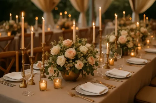 Sfeervolle tafeldecoratie voor je bruiloft die elke gast betovert