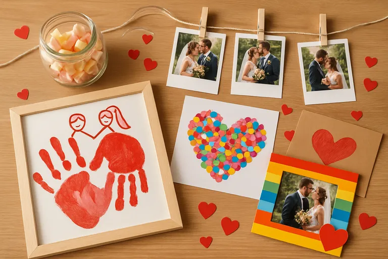 Verras papa en mama op hun trouwdag met persoonlijke knutselideeën vol liefde