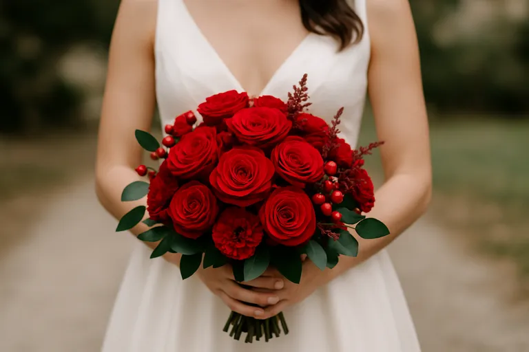 Waarom kiezen voor een rood bruidsboeket