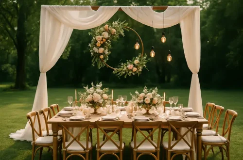 Betover je bruiloft met stijlvolle aankleding: van tafelstyling tot dromerige backdrops