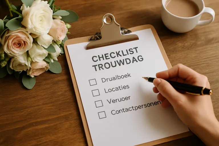 Checklist trouwdag: draaiboek en logistiek